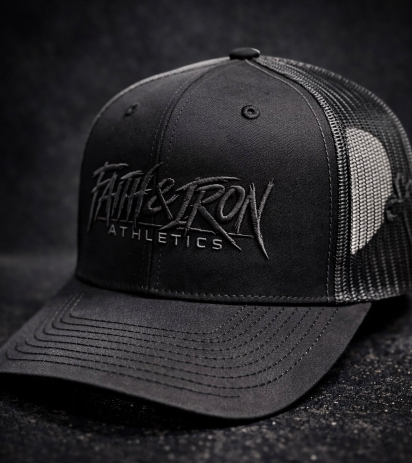 Full Black on Black Stealth Trucker Snap Back